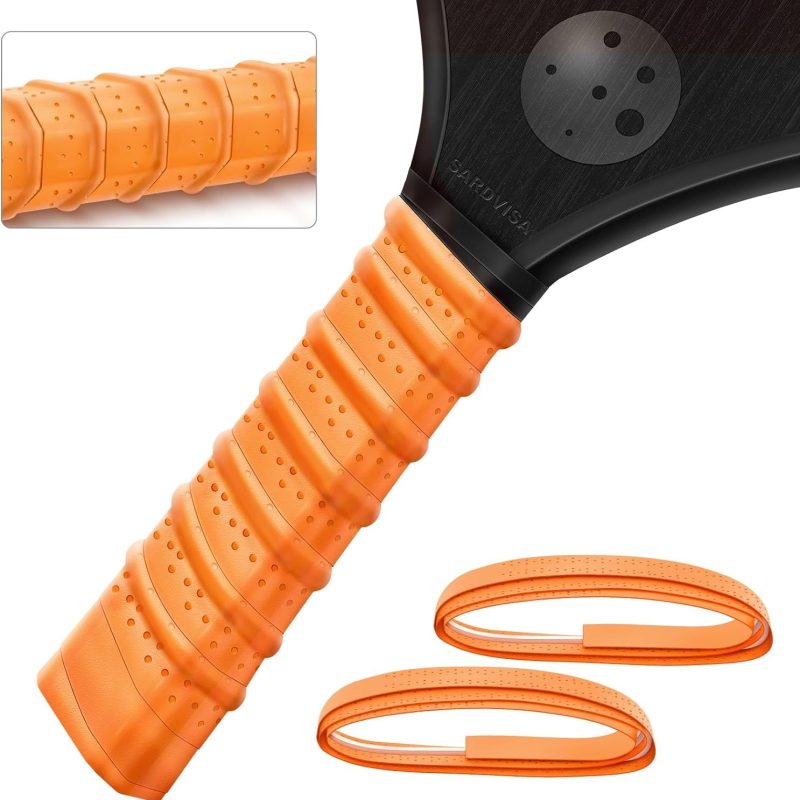 2-Packs Pickleball Paddle Grip Tape with Raised Ridge, Replacement Pickleball Overgrip Wrap for Sweat Absorption&Anti-Slip, Universal Pickle Ball Sport Accessories