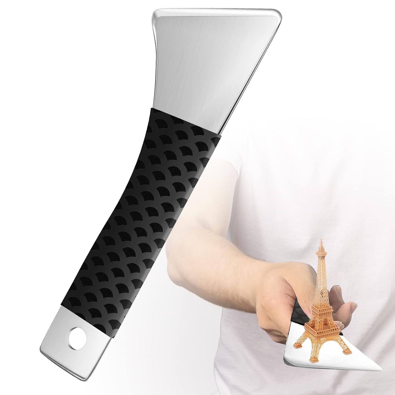 SARDVISA Professional 3D Printer Tool, Upgraded Metal 3D Printer Removal Spatula with Comfortable Grip, Specially Designed 3D Printer Accessories for Model Stripping Safety