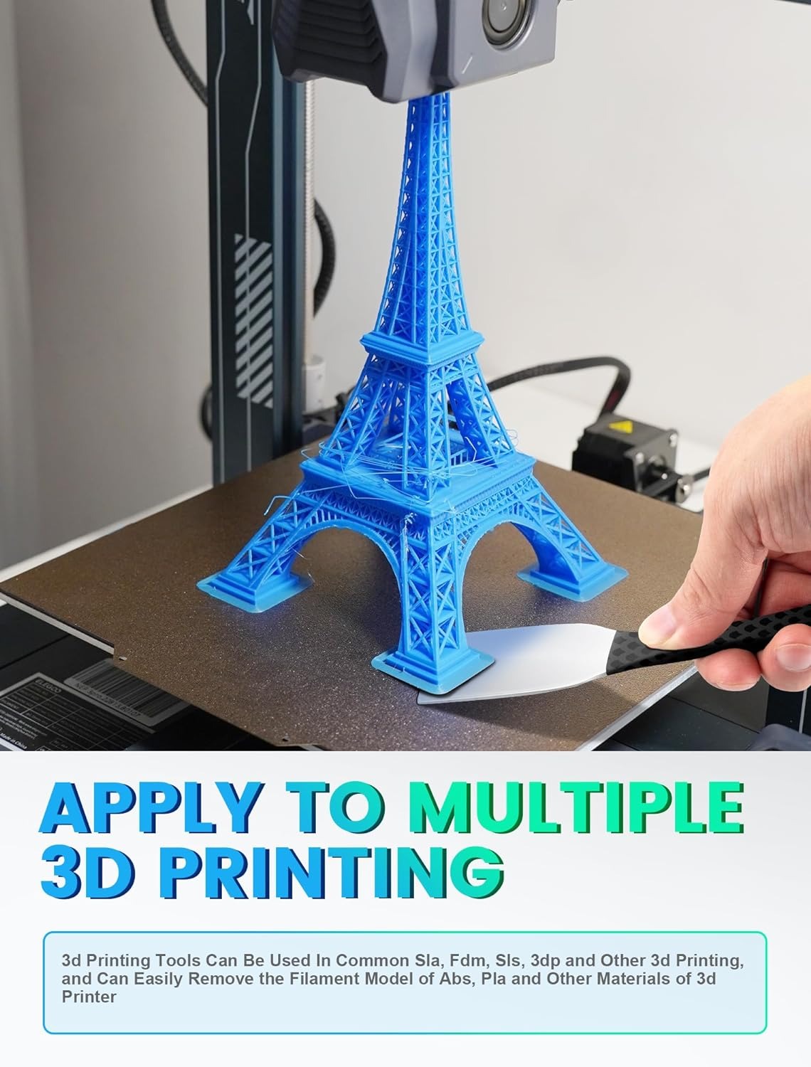 SARDVISA Professional 3D Printer Scraper Tool, 401 Stainless Steel 3D Printer Removal Spatula with Comfortable Grip, Specially Designed 3D Printer Accessories for Model Stripping Safety